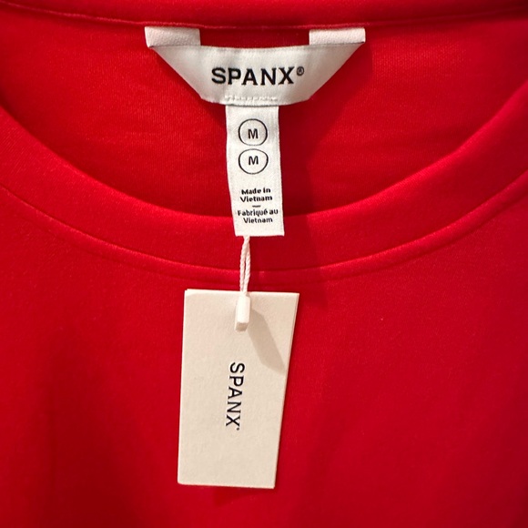 NWT SPANX Red Relaxed Long Sleeve Top - Picture 5 of 6
